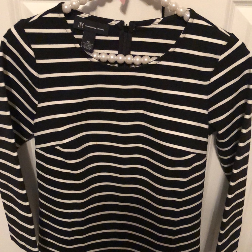 INC Striped Long Sleeve Shirt